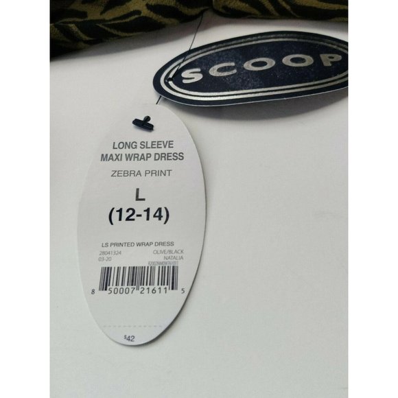 Scoop Womens Long Sleeve Wrap Maxi Dress Size L (12-14) - Picture 5 of 12